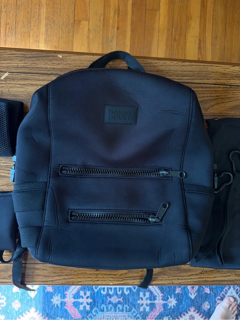 Dagne Dover Indi Neoprene Diaper Backpack, Large Black